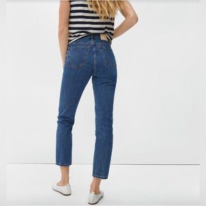 Everlane 90s Cheeky Jean in Deep Atlantic 100% Cotton Straight Leg